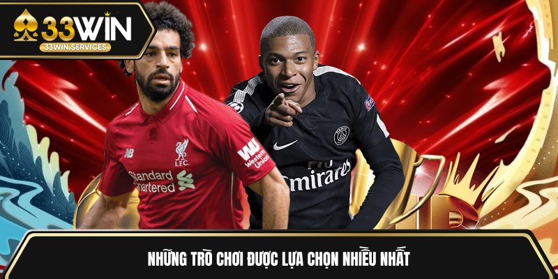 Những trò chơi được lựa chọn nhiều nhất